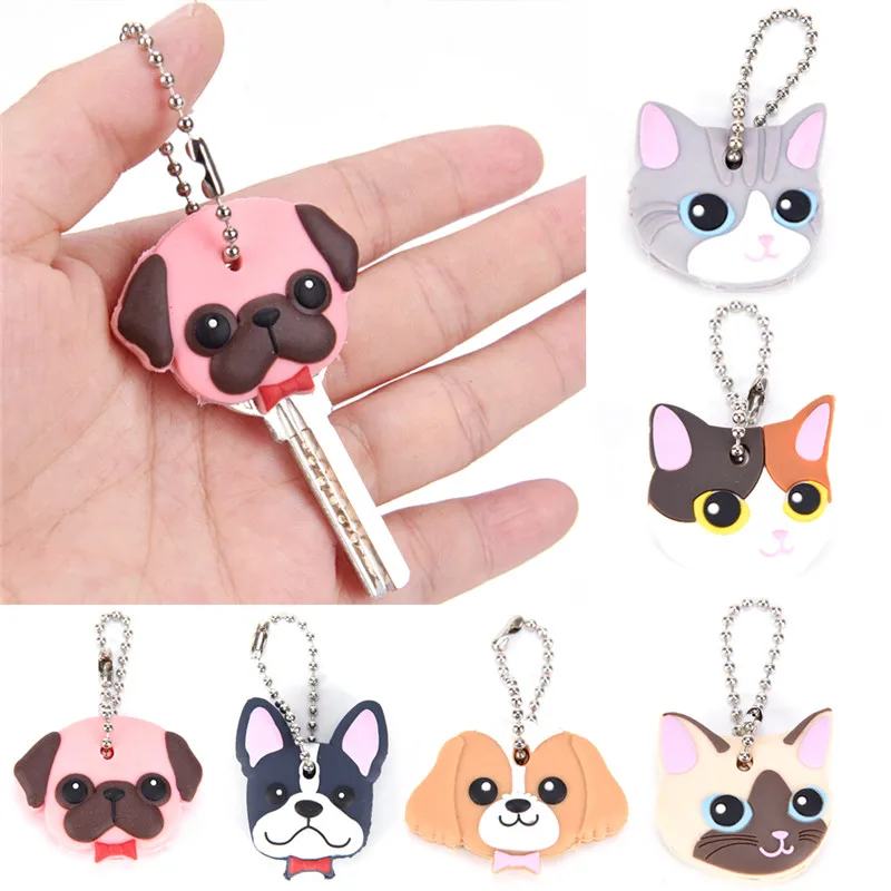 1 шт. чехол для ключей в форме головы животных|cap case|key ringsilicone key ring |