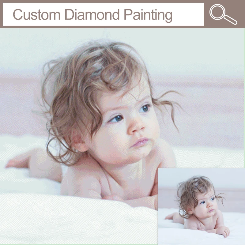 

Fezrgea Photo Custom Baby Wedding 5D Diamond Painting Picture Custom Cross Stitch Full Square Diamond Embroidery Home Decor Xmas
