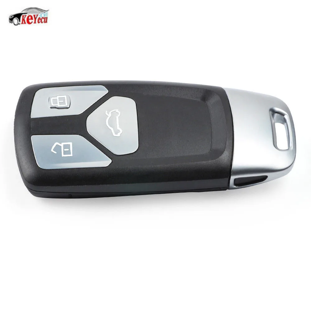 KEYECU 10 шт./лот новая Замена интеллектуальный пульт дистанционного управления автомобильный ключ чехол для ключей 3 кнопки дистанционного ключа для Audi TT A4 A5 S4 S5 Q7 SQ7-up