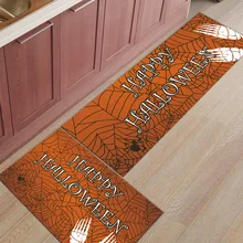 2 шт. кухонные подстилки И КОВРИКИ НАБОР современный счастливый Хэллоуин Декор домашний декор Нескользящая область бегун входной коврик