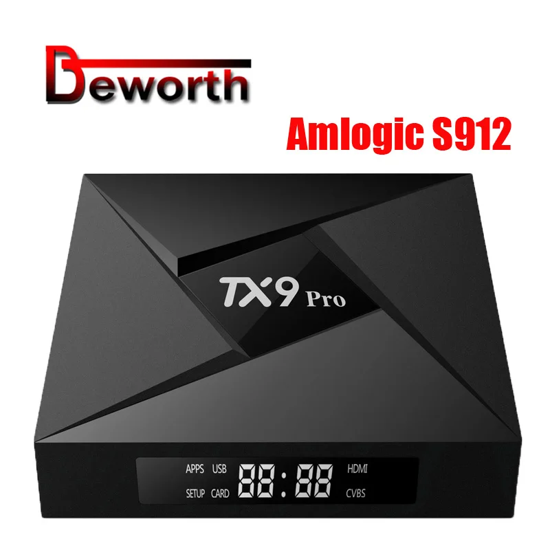 

TX9 Pro TV Box Android 7.1 Set top Box Amlogic S912 3GB RAM 32GB ROM 2.4 / 5.8GHz WiFi Support 4K 3D Bluetooth 4.1 media player