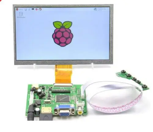 7 дюймов ЖК-дисплей Экран Дисплей монитор для Raspberry Pi+ Драйвер платы HDMI/VGA/2AV