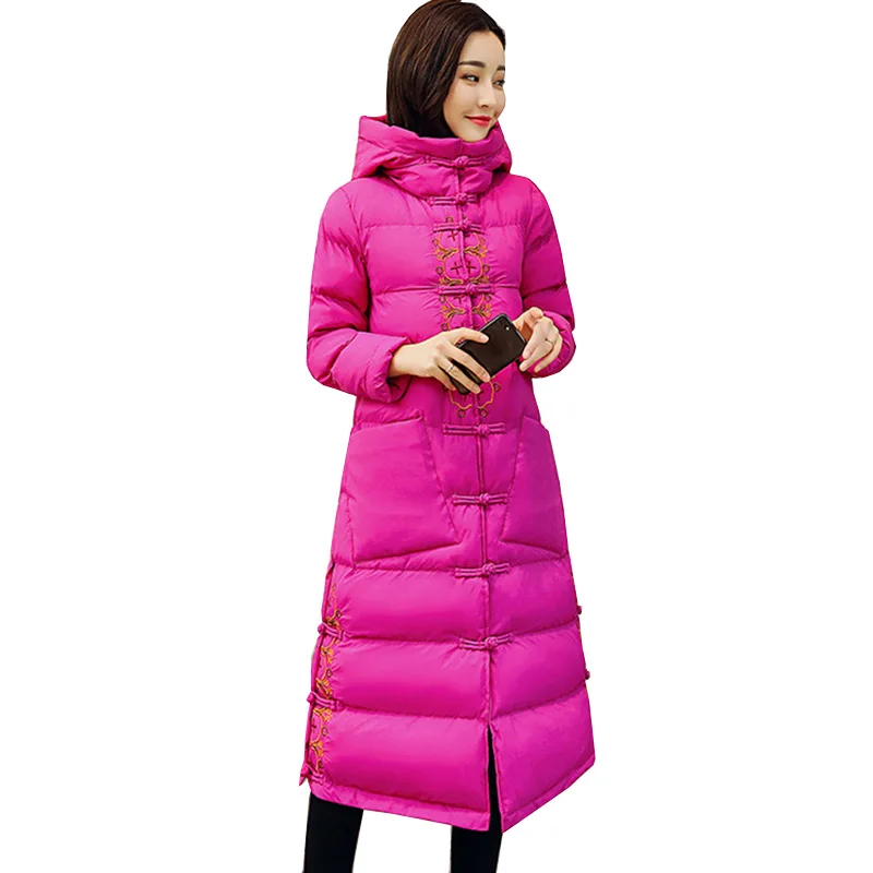 

2018 New Winter Women Jacket Hooded Winter Coat Women Long Parka White duck down jacket Casual Female down coats Plus Size YM944