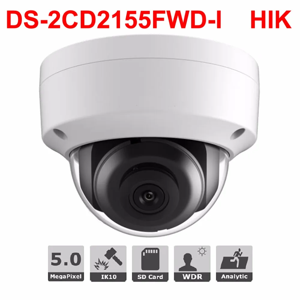 CCTV Ip camera 5mp DS 2CD2155FWD INetwork Dome Cam H 265 3DNR IP66 CCTV Video Surveillance