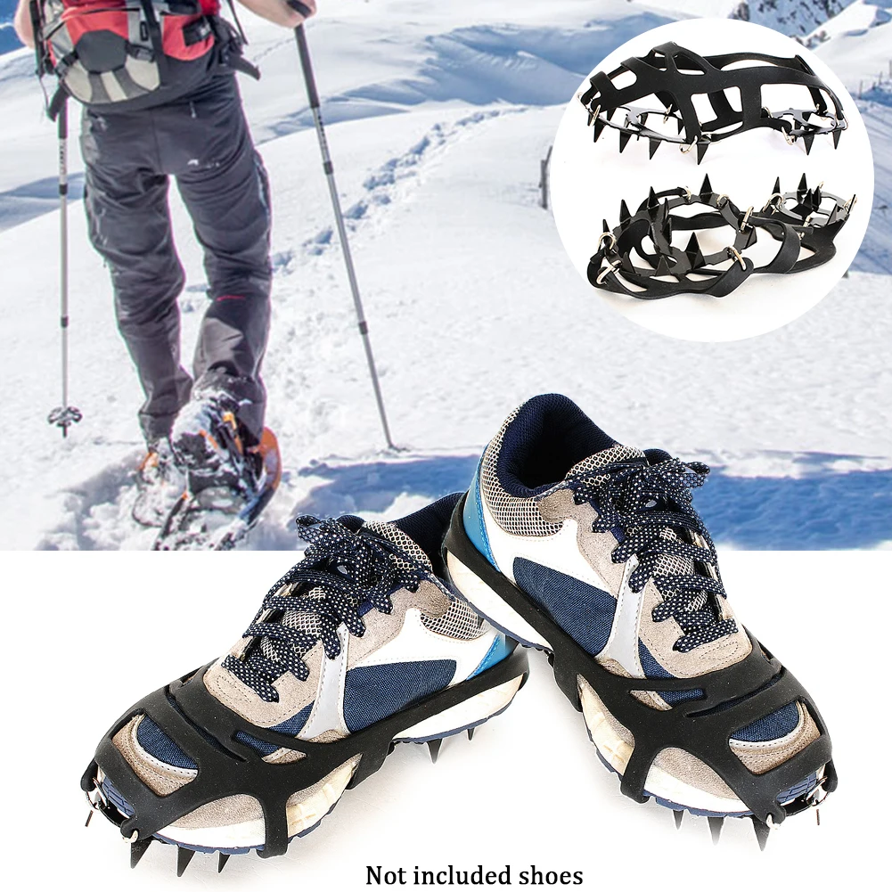 

Footboard Ice Climbing Outdoor Spike Shoe Cover Anti-slip Durable Manganese Steel 18 Teeths Mountaineering
