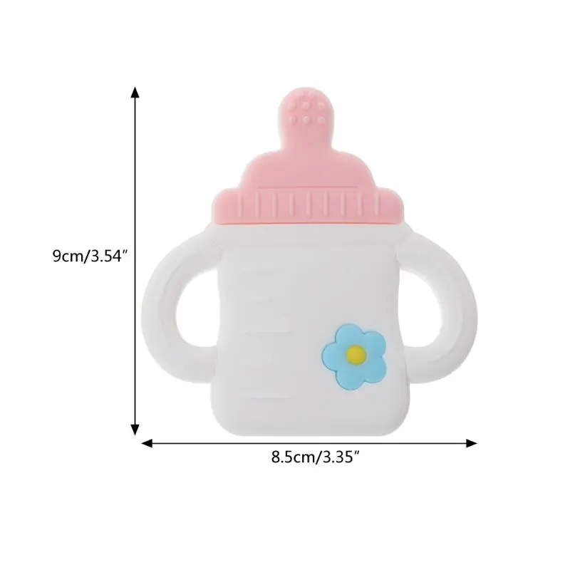 1 шт бутылки молока ребенок прорезыватель BPA бесплатно силиконовые жевать подвески ребенка при прорезывании зубов подарок игрушки малыша