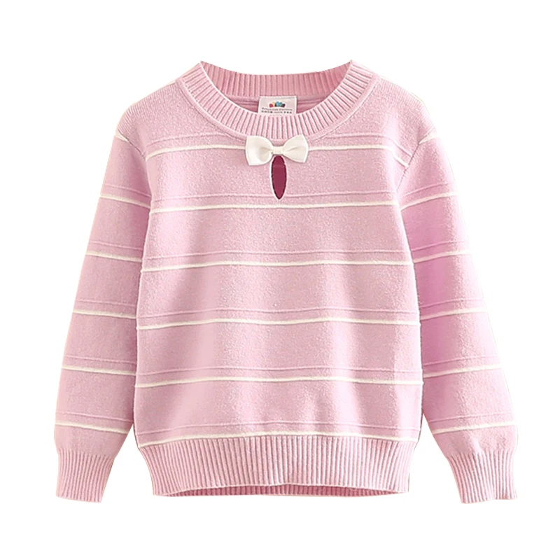Baby girl bow sweater spring autumn girl Long Sleeve Outerwear O neck