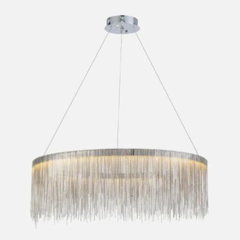 Joyful Home Modern Chain Stainless Steel Pendant Lights Hanging Dining Room Restaurant LED Bulbs Luster lamp Fixtures | Лампы и