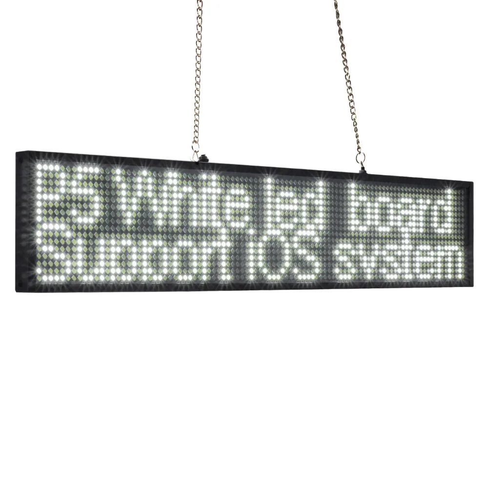 50CM White P5 SMD Led Sign Programmable Scrolling Message LED Display Board Display (Multi-color Optional)