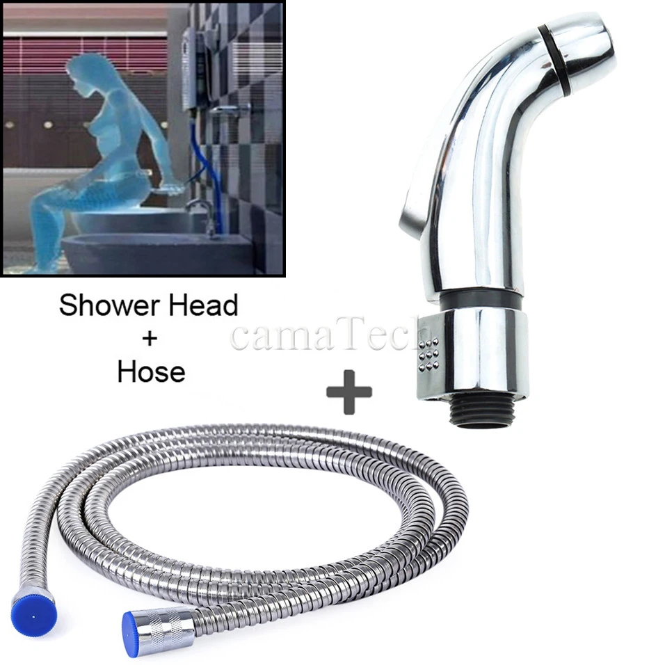 camaTech Mini Bidet Enema Shower Head with 59" Hose Handheld Bathroom