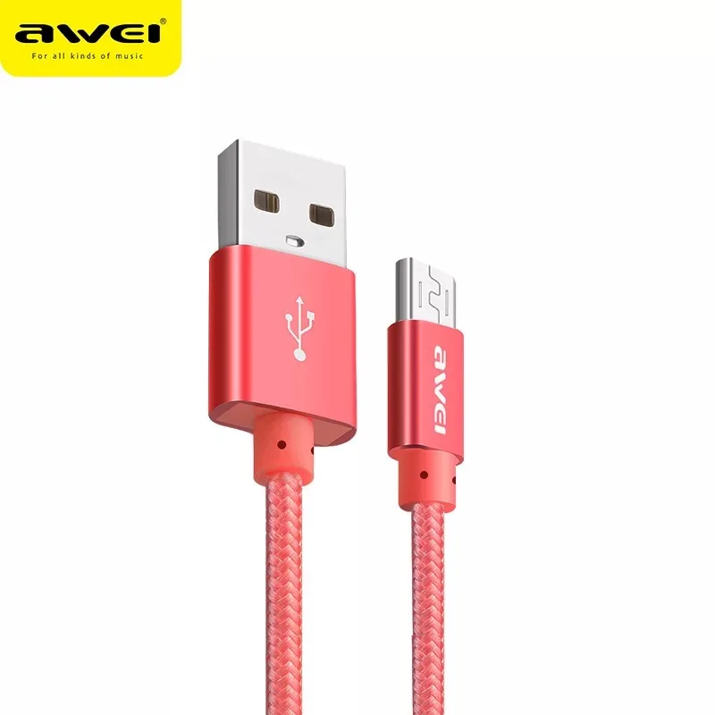 Awei CL 10 Android USB кабель для передачи данных плетеный провод из сплава мобильного