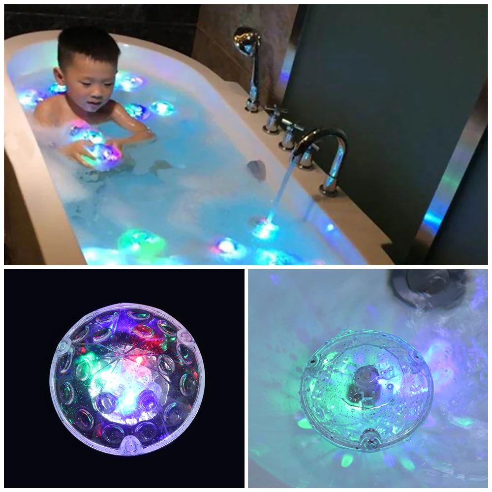 Электрический Пластик мигает купальный игрушки Ванна светодио дный свет Душ алмаз Водонепроницаемый красочные детские дети Ванная комната Игрушка