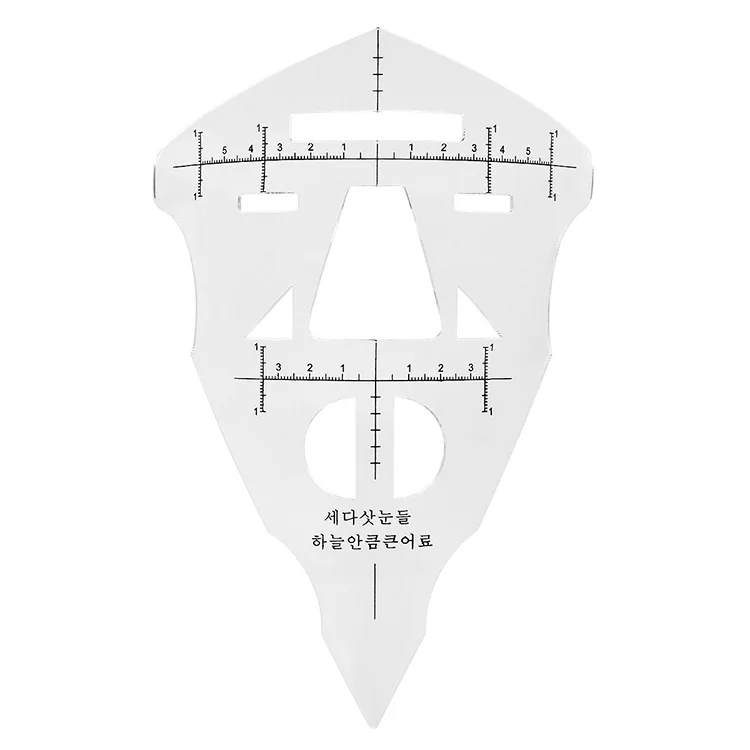 

New Makeup Mask Ruler Eyebrow Ruler Practice For Tattoo Starter Template Permanent Supplies Lip Design Shaping Stencil Tool 1PCS
