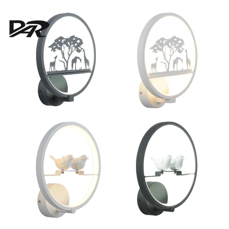 

DAR 15W Black/White Led Wall Light For Living Room Bedside Room Bedroom Luminarias Wall Lamp Modern AC 85-265V Led Sconce
