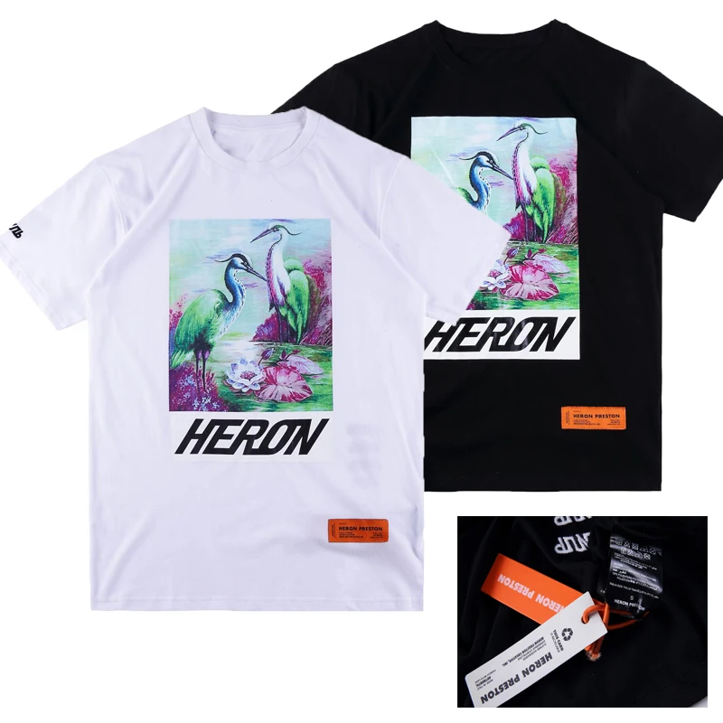 

19SS New Heron Preston T Shirt Men Women 1:1 Cotton streetwear hip hop Kanye West Heron Preston T-Shirt HP top tees