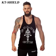 Golds Cotton Fitness Men Tank Tops Bodybuilding Stringer Men Sleeveless Shirt Singlets Vests Undershirt Muscle Tops clothing