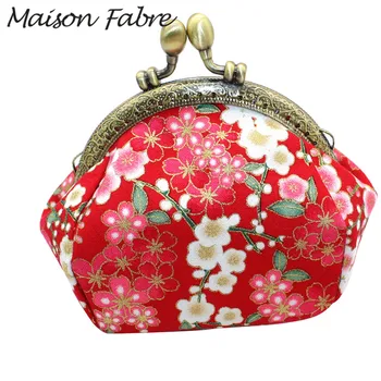 

Maison Fabre Bag ladies Cotton wallet Floral print coin purse Vintage bag card holder Fashion women wallet purses and handbags