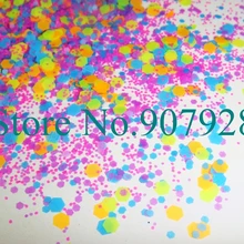 30 г x матовый неоновый смешанные цвета устойчив к растворителям блеск шестиугольные блестки разной формы для лака для ногтей и гель акриловый лак для ногтей
