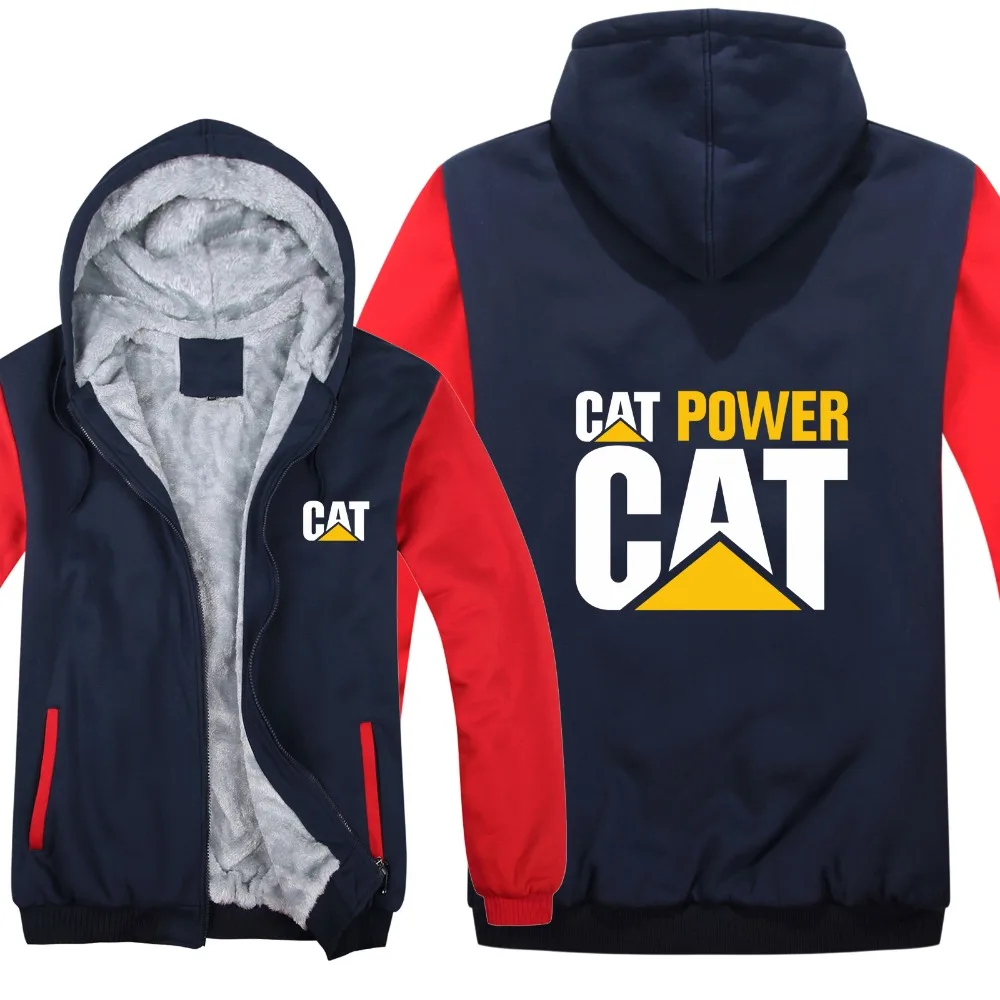 Cat Caterpillar Tractor Hoodies Men Fashion Coat Pullover Wool Liner ...