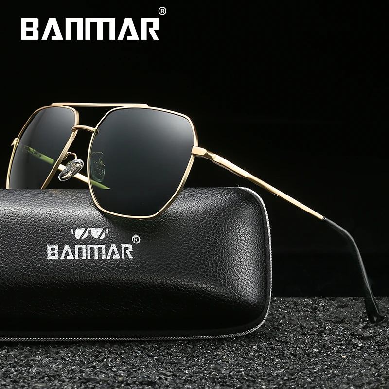 

BANMAR DESIGN Men Classic Pilot Sunglasses Mens Polarized Sun glasses For Driving Luxury Shades UV400 Protection Oculos