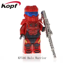 Одиночная распродажа KF546 фигурки Halo Spartan Solider с настоящим металлическим оружием строительные блоки Подарочная Игрушка Дети KF6043