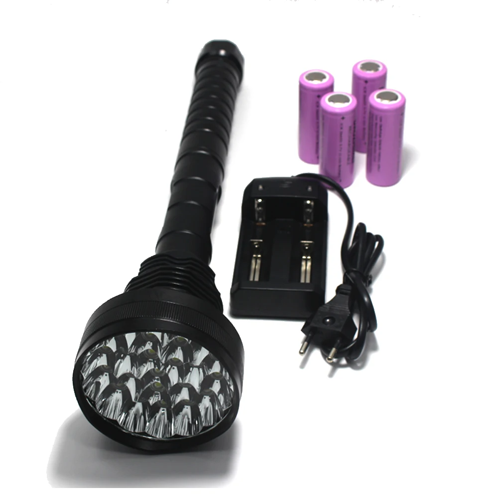 24 * XML T6 LED 8000 люмен 18650 26650 разведочный фонарь тактический Самозащита для кемпинга