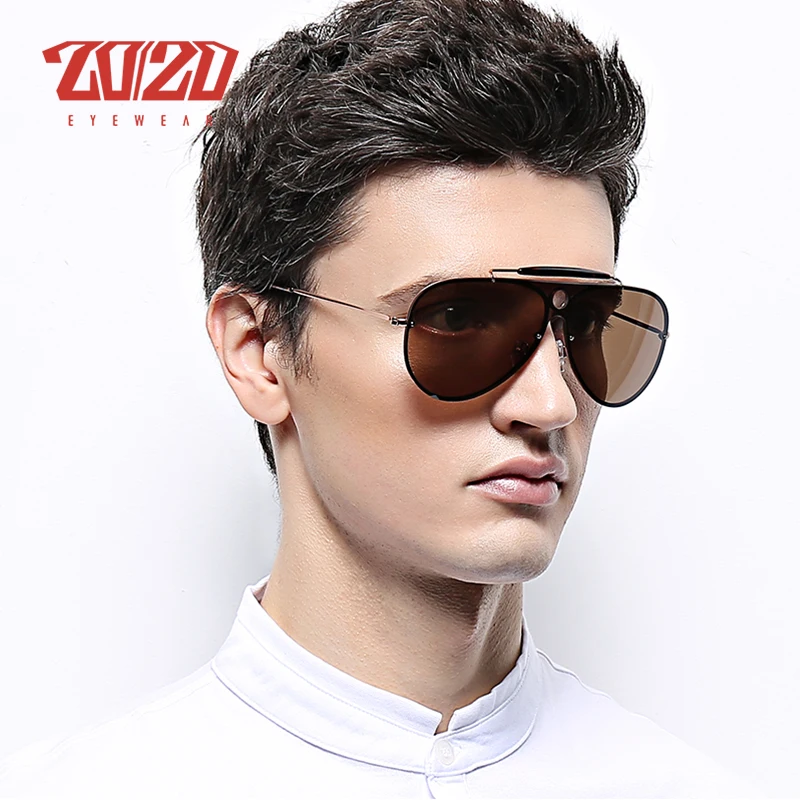 

20/20 Brand New Vintage Unisex Sunglasses Men Fashion Pilot Glasses Woman Shades Brown Eyewear UV400 Gafas 17021