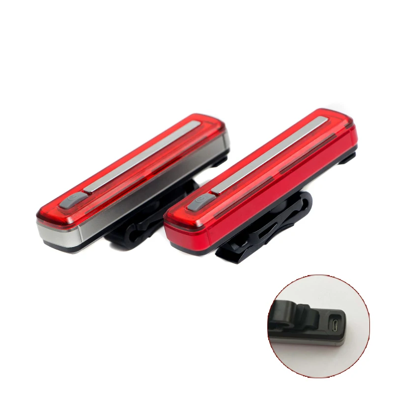 

USB Rechargeable Bike Rear Lights Waterproof Super Bright Cycling Bicycle COB Tail Lights Lamp 8 Models