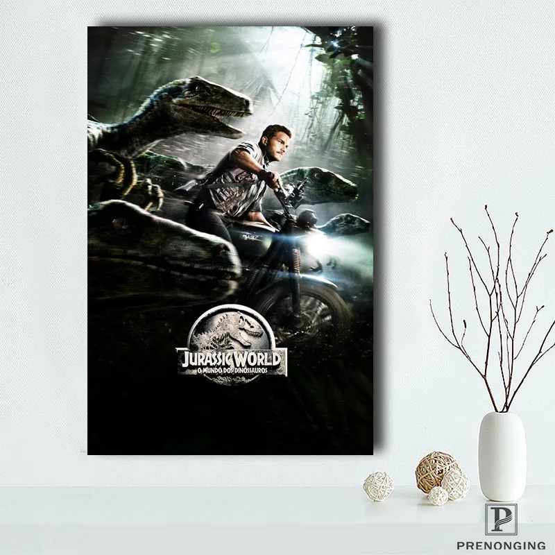 

Canvas Poster Silk Fabric Jurassic Park Movie Custom Paper Classical Picture Retro Prints posters Poster home decor@190414-S-1