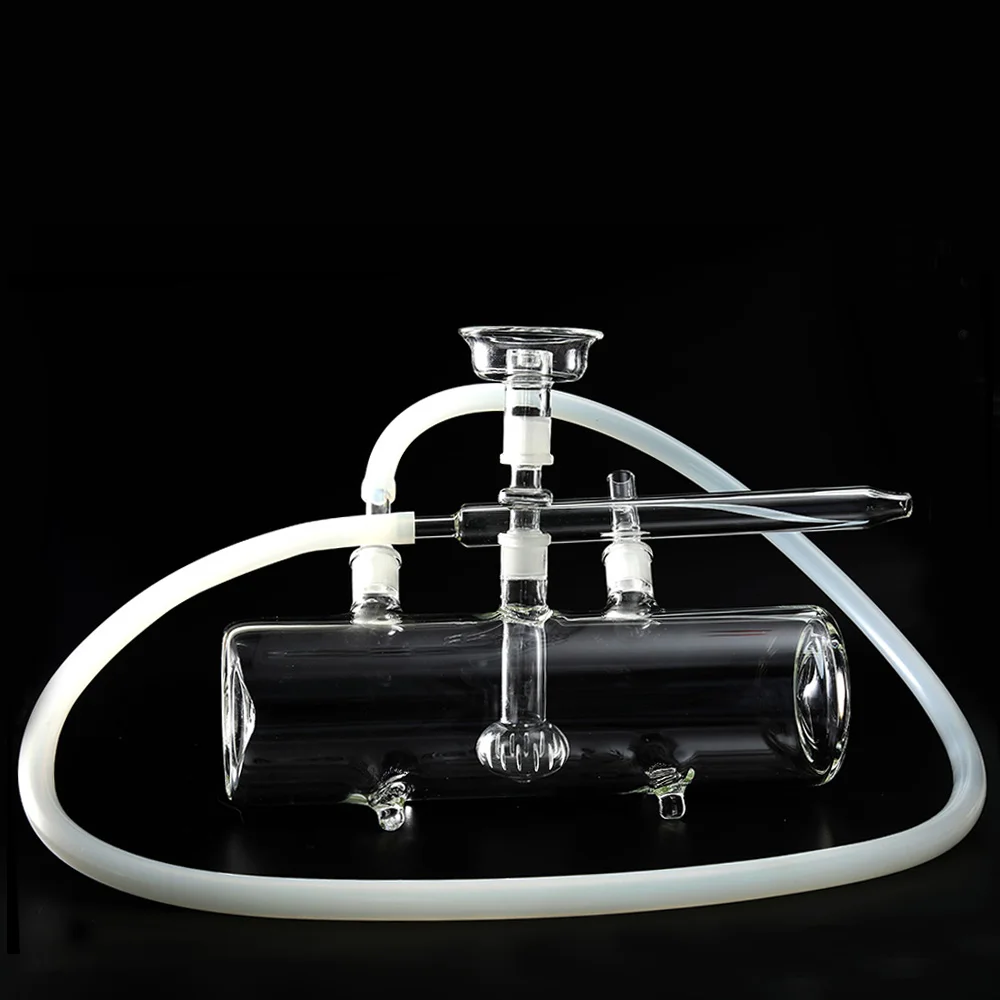 

Super MP5X hookah best quality china hookah thick glass tank hookah shisha with adapter 1.5m length silicon hose 4 inches dia