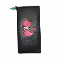 Nouveau Mode chat de bande dessinée portefeuille marque conçu longues et courtes femmes portefeuille Porte-Monnaie Portefeuille Long Porte-Cartes Sac À Main