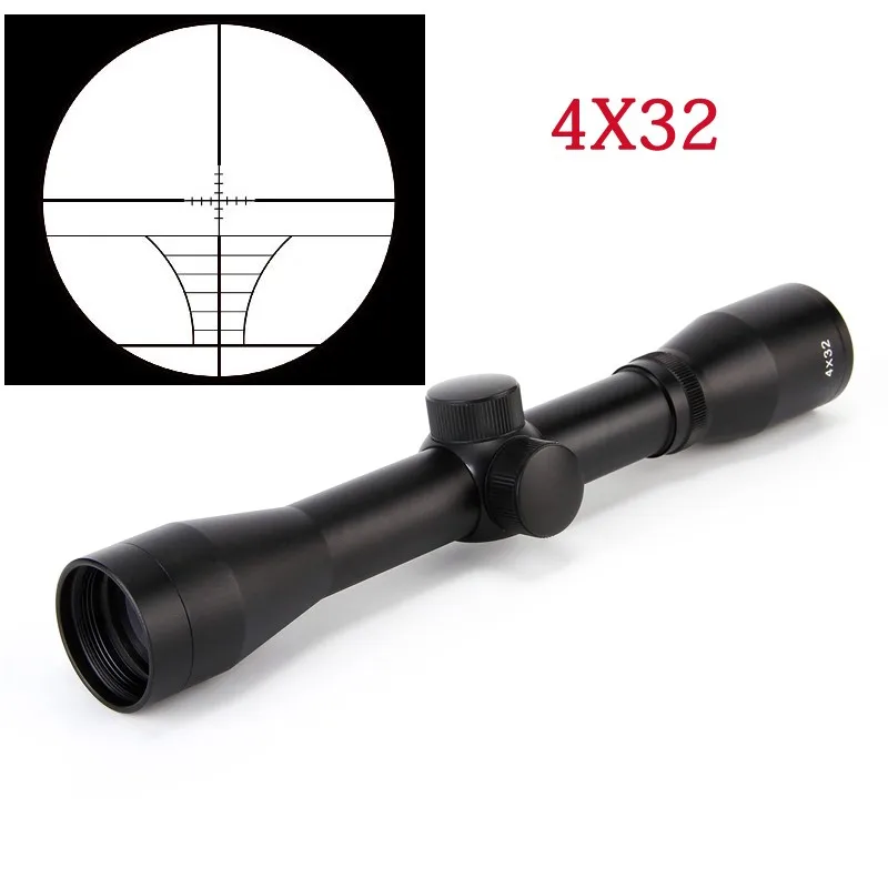 Airsoftsports пистолет Riflescope 4x32 прицел винтовки окулярный волоконно-оптический прицел винтовка/страйкбол пистолет Охота airsoftsports пистолет