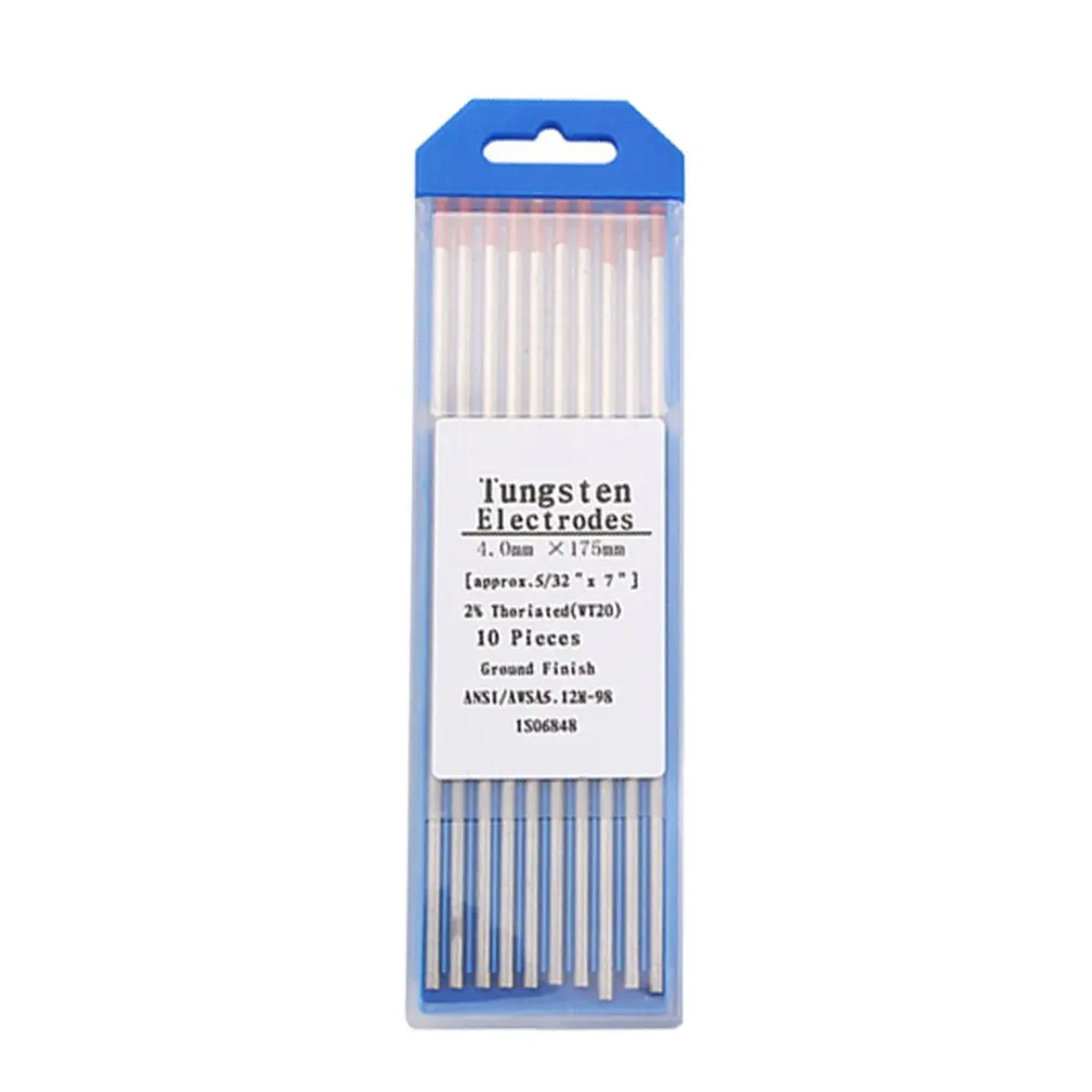 

10pcs/Box WT20 Red Color 4.0*170 Thorium Tungsten Electrode Head Tungsten Needle/rod For Welding Machine