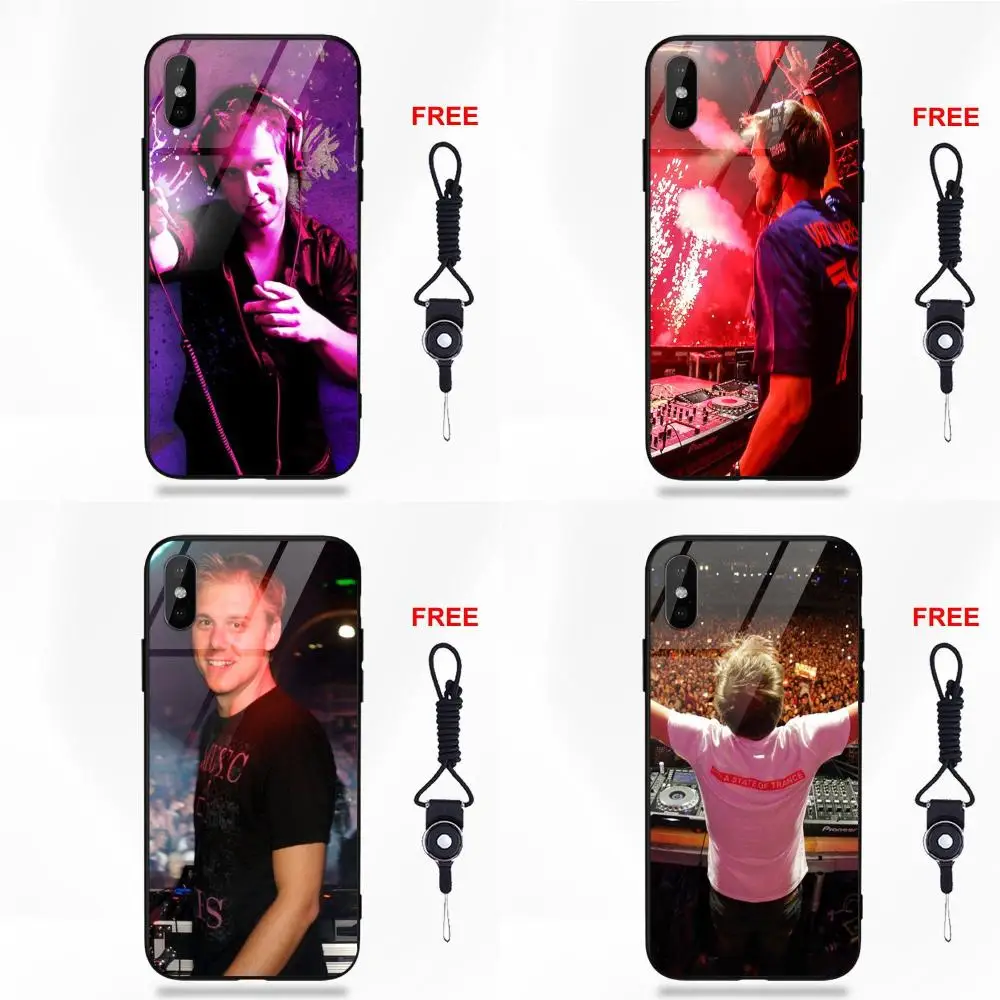 

Soft TPU Frame+Tempered Glass Bags Cases Amsterdance Armin Van Buuren Love For Apple iPhone X XS Max XR 5 5C 5S SE 6 6S 7 8 Plus