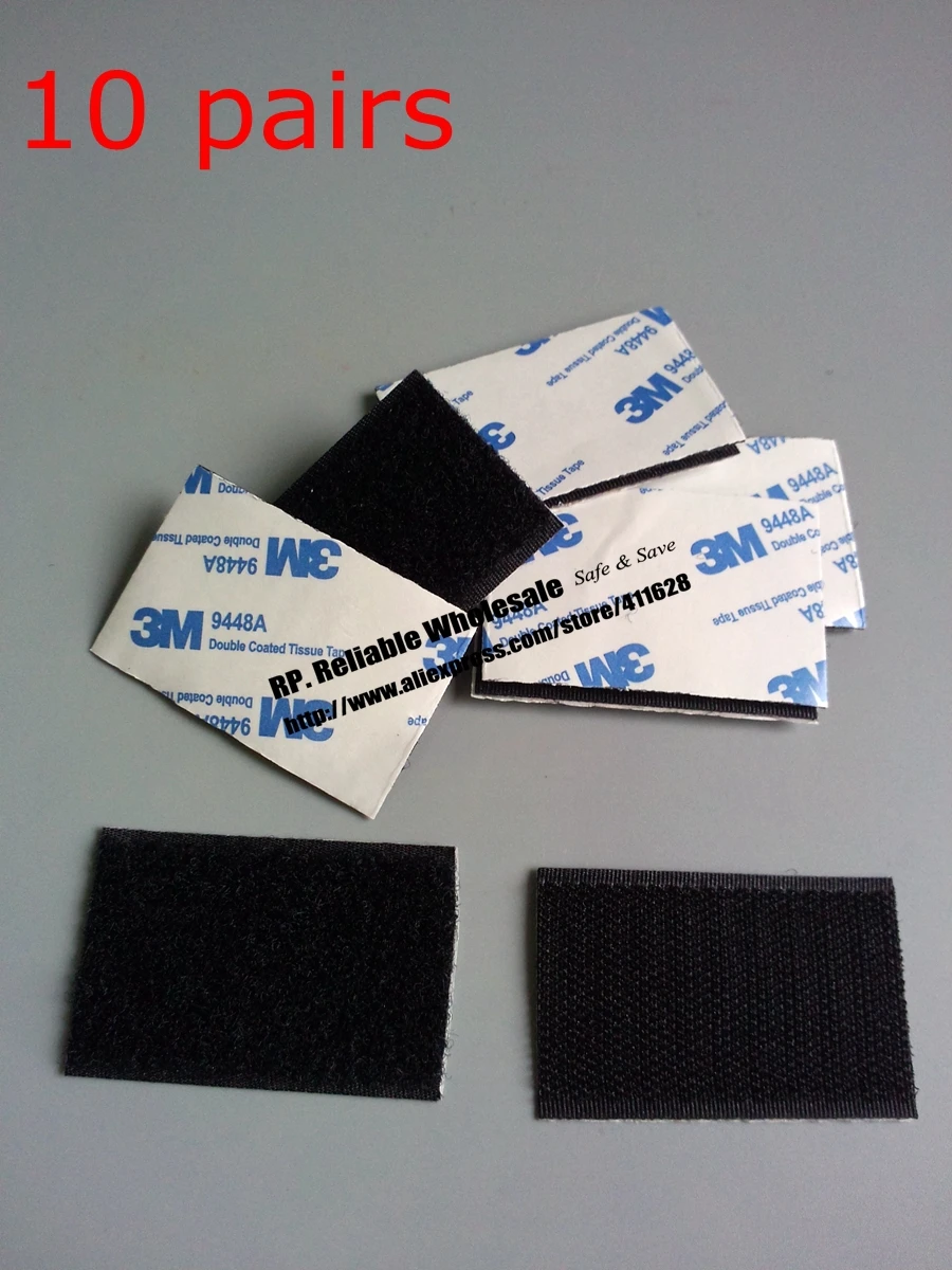 10 Pairs Self Adhesive Nylon Magic Lock, Fastening Tape with 3M