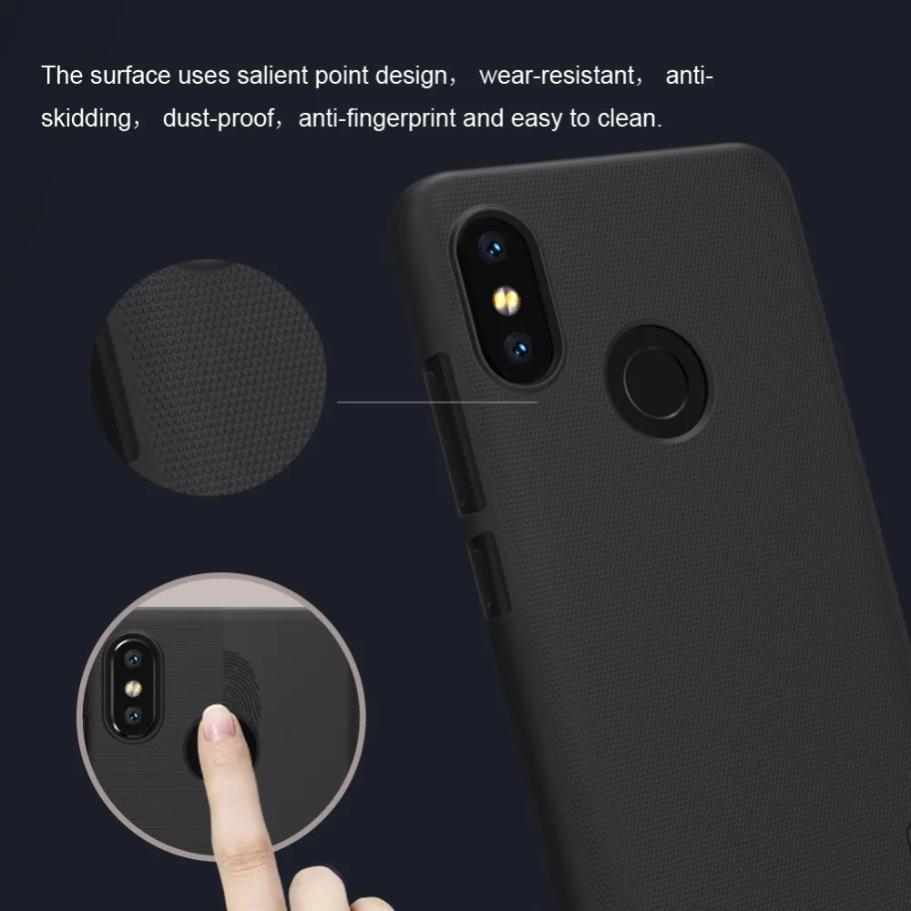 Матовый жесткий чехол NILLKIN 6 21 дюйма для xiaomi mi 8 подарочный держатель телефона