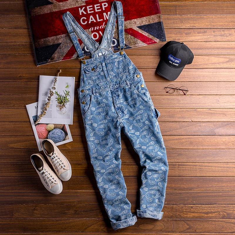 Hip hop Strap Jean Jumpsuits For Adult 
