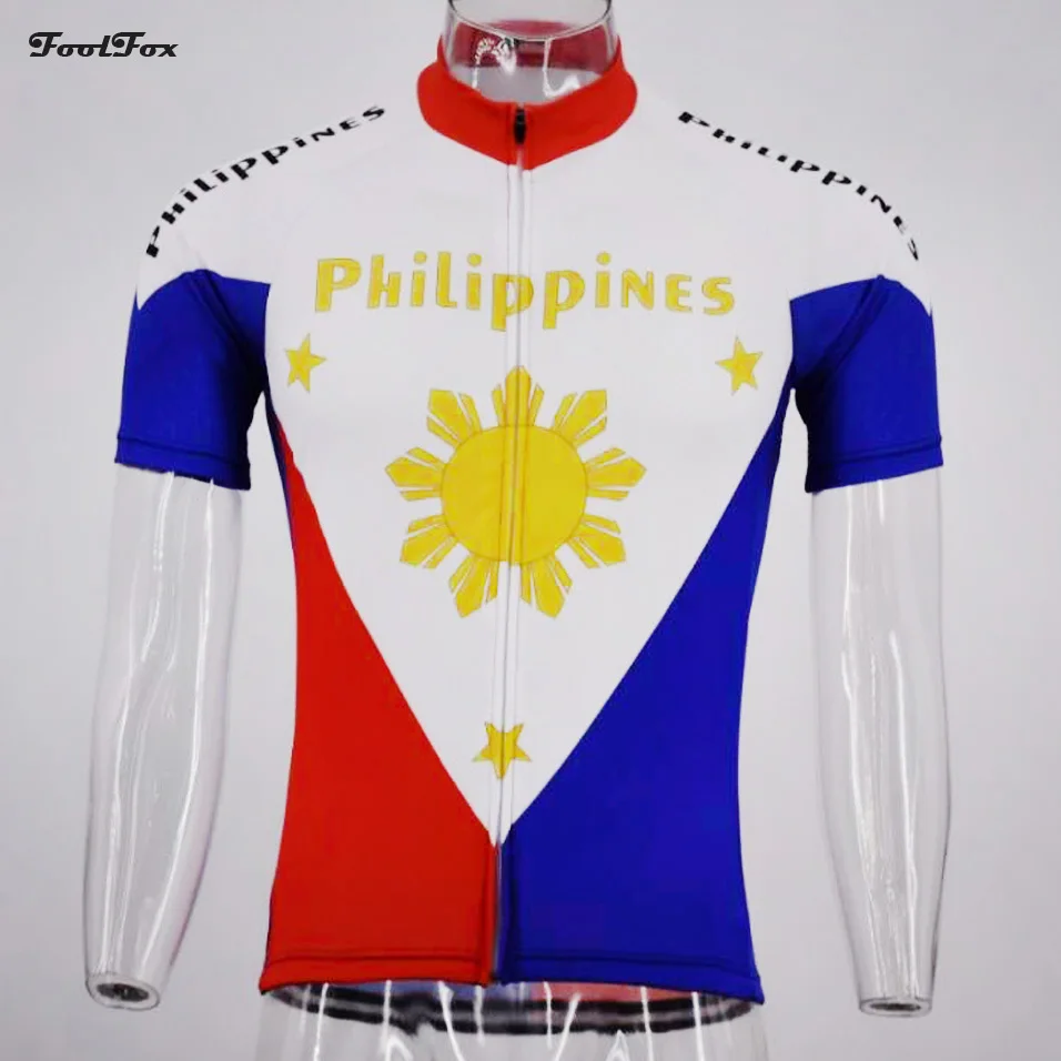 NEW men's PHILIPPINES cycling jersey 2018 pro team Classical bike jersey quick dry FoolFox in