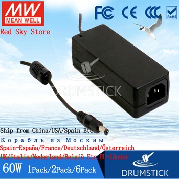 

(1PACK) Meanwell 60W Enterprise Adapter GST60A24V/5/7/9/12/15/18/48-P1J 1.25/6A 2.5A/3.33/4/5A DC for Industry/Telecom 3 plug