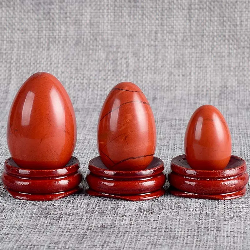 No Hole Undrilled Natural Red Jasper Yoni Egg Pelvic Kegel Exercise Jade Egg Tightening Vaginal Muscle BenWa Ball - Цвет: 3 pieces