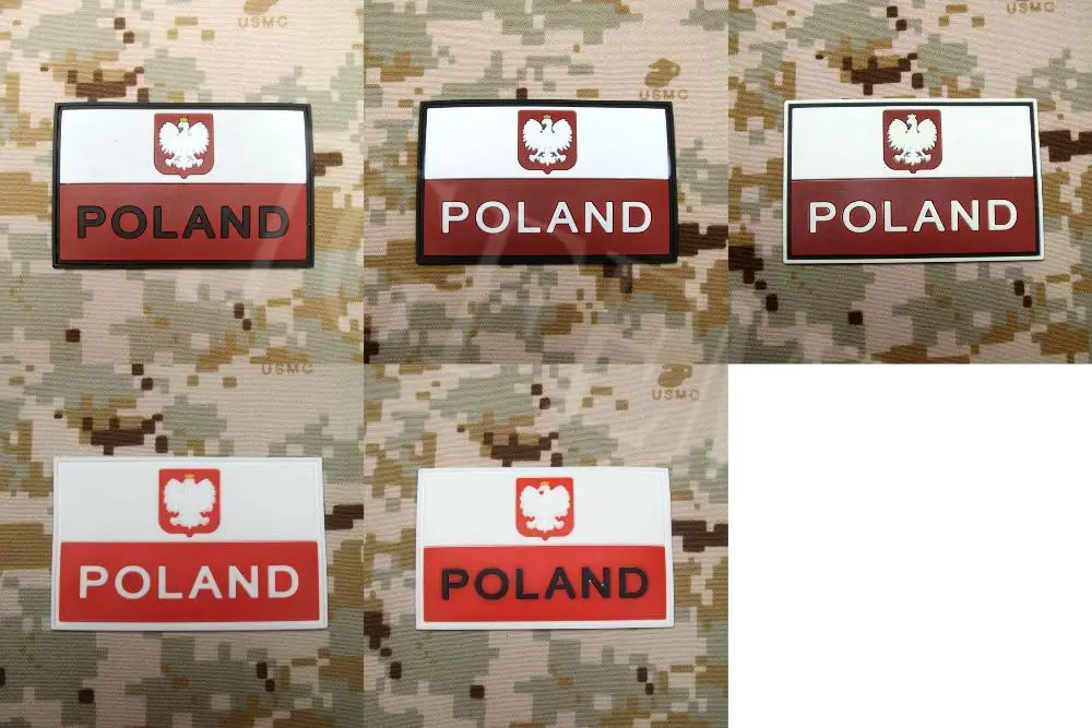 Польский Флаг Тактический военный боевой дух 3D ПВХ патч 8 см * 5 | Дом и сад