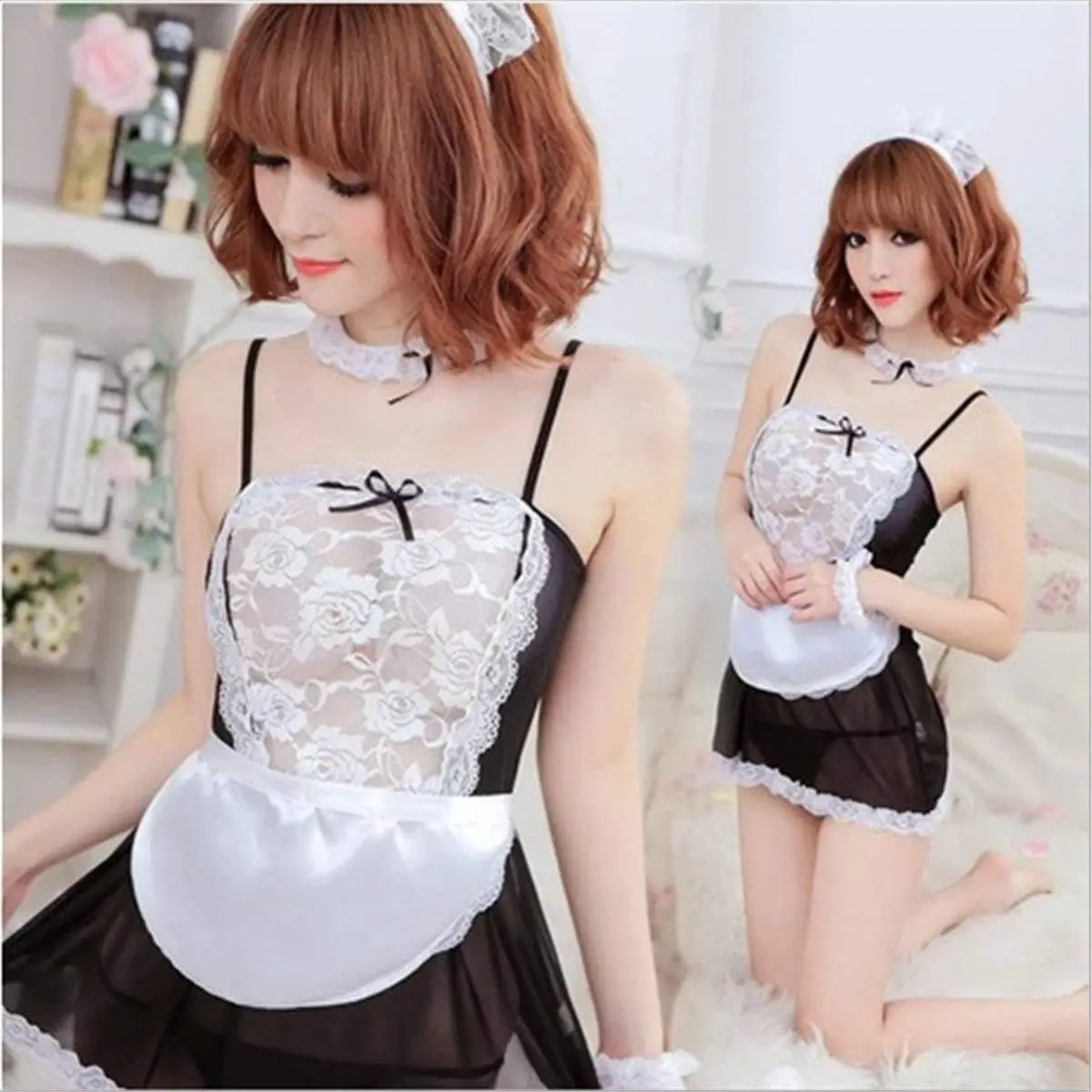 

Cosplay costume net tights set cute and sexy high reg leotard