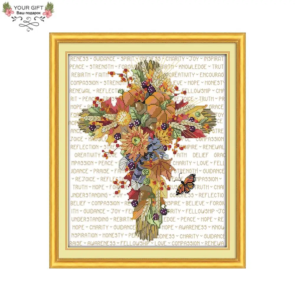 Aliexpress.com : Buy Joy Sunday J378 14CT 11CT Counted and Stamped Home Decor Cross Christian
