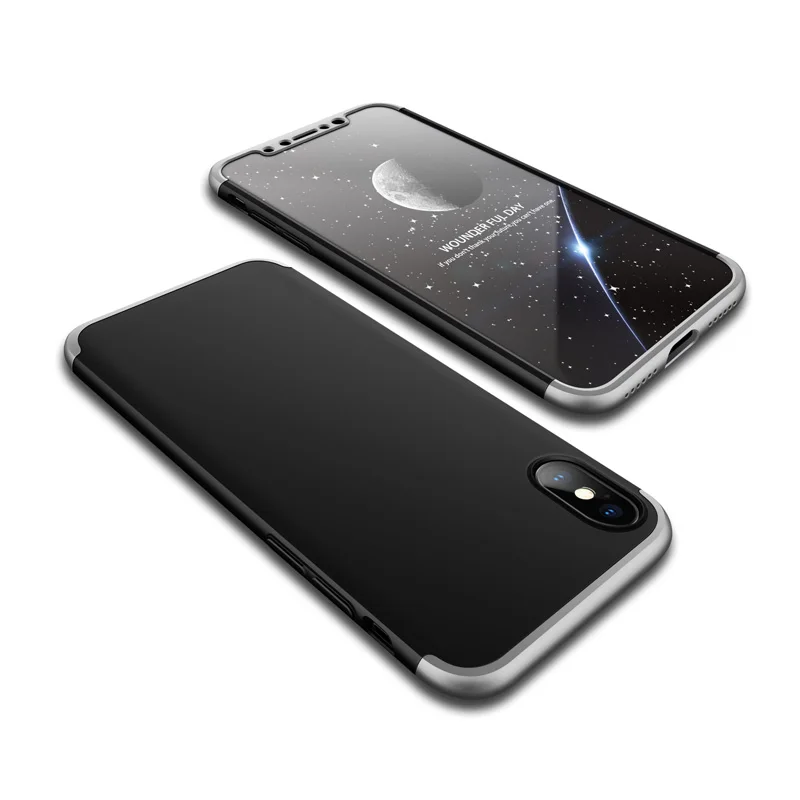 Case for iPhone X 10 XS XR XSMax Case 360 Degree Full Protection Hard PC 3 in 1 Matte Cover for iPhone5 6S 7 8 Plus Fundas Coque (10)