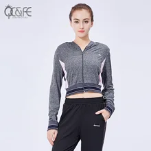 Женская спортивная рубашка дышащая сетка Йога рубашка осень длинный рукав, для йоги Топ Толстая дышащая тренировочная рубашка для тренировок