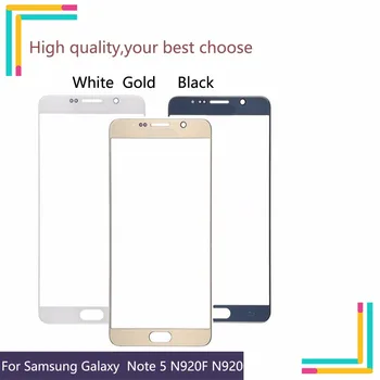 

10pcs TouchScreen For Samsung Galaxy Note5 Note 5 N920F N9200 N920 Touch Screen Front Panel Glass Lens Outer Black White Gold