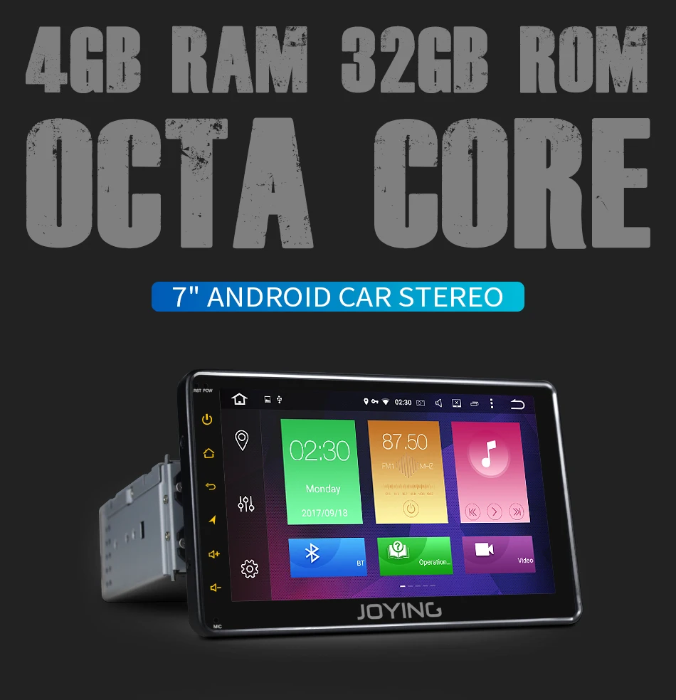 Cheap QD JOYING Android 8.0 Car Radio Stereo Single Din 4GB +32GB Universal Head Unit Multimedia Player Support Carplay Video Output 0