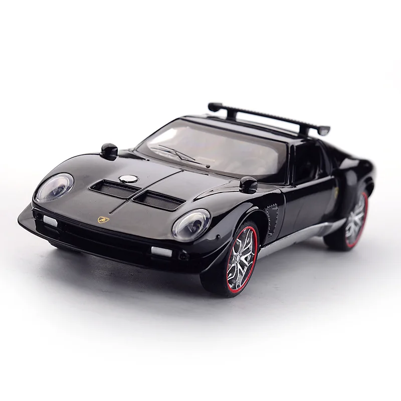 1:32 модель литая под давлением машина Rambo Gala из металлического сплава моделирование оттягивание дисплей Автомобили огни игрушки для детей Подарки для детей - Цвет: Черный