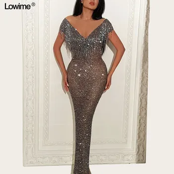 

2018 New Arrival Sexy Abendkleider Mermaid Evening Dresses Off The Shoulder Sequined Prom Dresses Long
