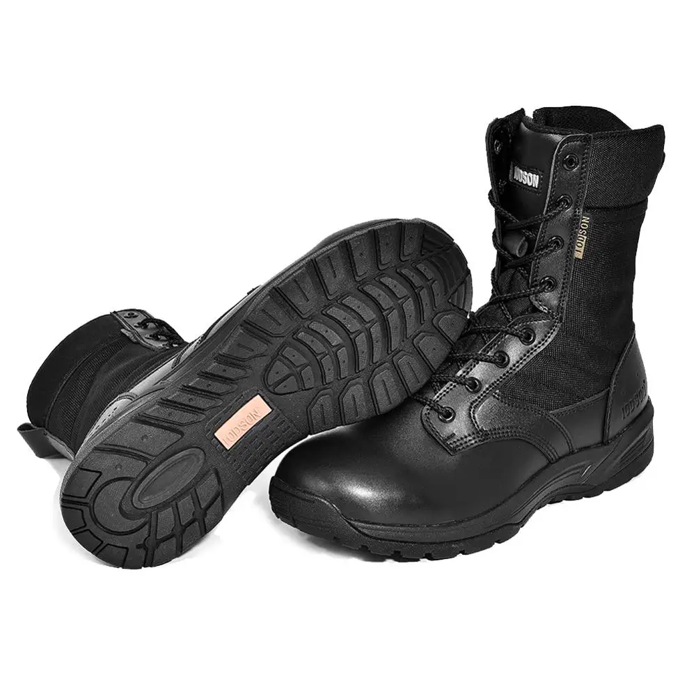 IODSON High Quality Men's Shoes Military Leather Boots Air-permeable Men's Robot Leather Snow Boots in Autumn and Winter